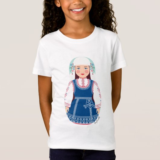 ブルガリアのマトリョシュカガールズ Tシャツ (正面)