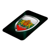 ブルガリアのメタリックエンブレム マグネット (左側)