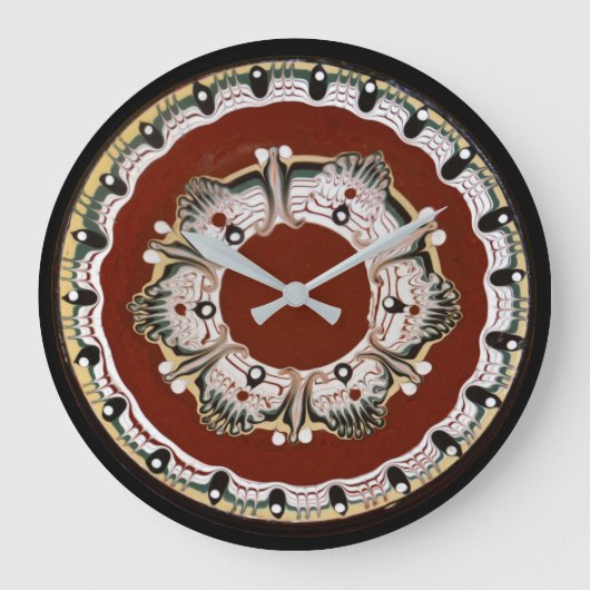 ブルガリアのヴィンテージのプレート ラージ壁時計 (正面)