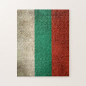 ブルガリアのヴィンテージの動揺してな旗 ジグソーパズル (縦)