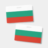 ブルガリアの国旗が付いた名札 バッジ (正面＆裏面)