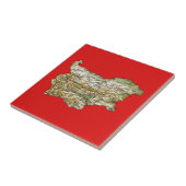 ブルガリアの地図のタイル タイル (側面)