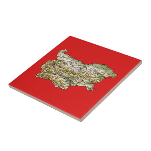 ブルガリアの地図のタイル タイル (側面)