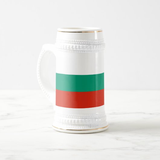 ブルガリアの愛国的な旗 ビールジョッキ (正面左)
