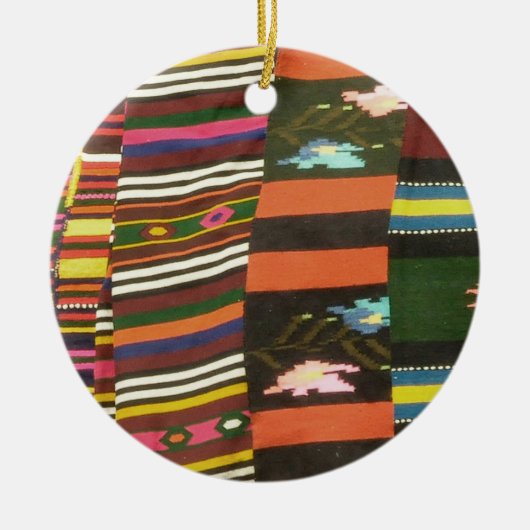 ブルガリアの敷物かCherga セラミックオーナメント (正面)