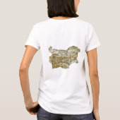 ブルガリアの旗＋地図＋テキストTシャツ Tシャツ (裏面)