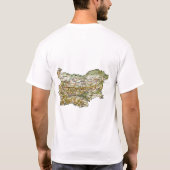 ブルガリアの旗＋地図＋テキストTシャツ Tシャツ (裏面)