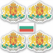 ブルガリアの紋章と国旗のシール シール (正面)