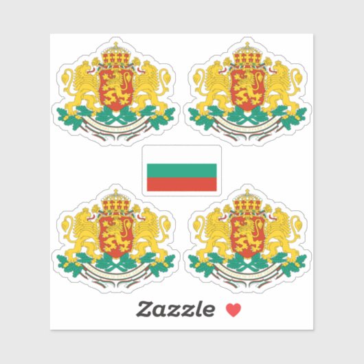 ブルガリアの紋章と国旗のシール シール (シート)