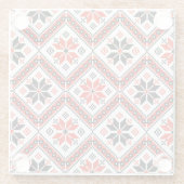 ブルガリアの花柄 ガラスコースター (裏面)