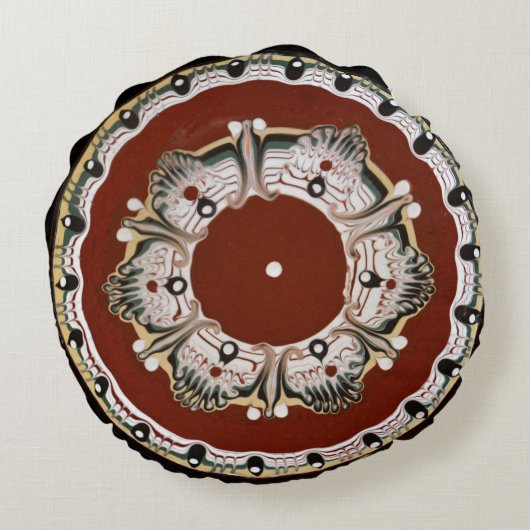 ブルガリアの陶磁器のプレート ラウンドクッション (裏面)