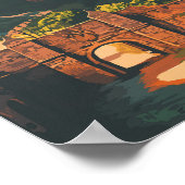 ブルガリアイラストレーショントラベルアートヴィンテージ ポスター (角)