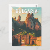 ブルガリアイラストレーショントラベルアートヴィンテージ ポストカード (正面/裏面)