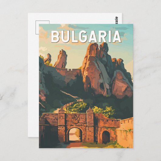 ブルガリアイラストレーショントラベルアートヴィンテージ ポストカード (正面/裏面)