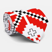 ブルガリアフォークアートパターンスポーティメンズ ネクタイ (ロール)