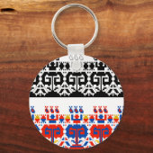 ブルガリアフォークアートパターン キーホルダー (正面)