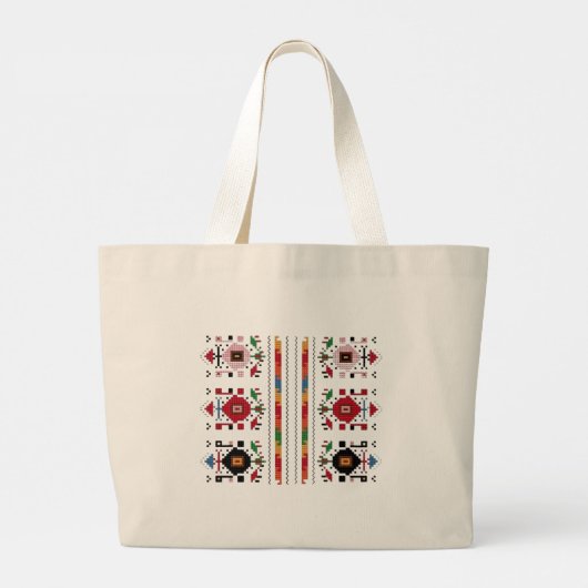 ブルガリア伝統的フォークモチーフ ラージトートバッグ (裏面)