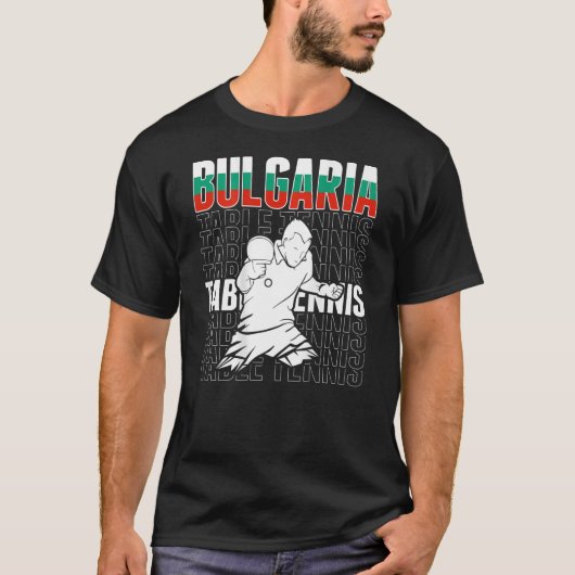 ブルガリア卓球支援ブルガリアPing Pong Tシャツ (正面)