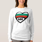ブルガリア国コード国旗のハート, BGR Tシャツ (正面)