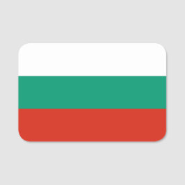 ブルガリア国旗が付いた愛国的な名前タグ 名札