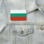 ブルガリア国旗が付いた愛国的な名前タグ 名札 (インサイチュ)