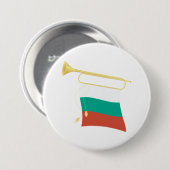 ブルガリア国旗とブグル 缶バッジ (正面&裏面)