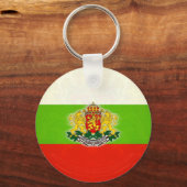 ブルガリア国旗と紋章 キーホルダー (正面)