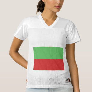 ブルガリア国旗のエンブレム レディースフットボールジャージー