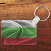 ブルガリア国旗のキーチェーン キーホルダー (正面)