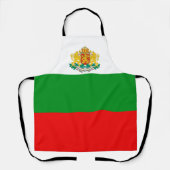 ブルガリア国旗のコートを着たアームエプロン エプロン (正面)