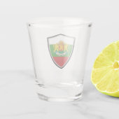 ブルガリア国旗のコートを着た武器 ショットグラス (裏面)