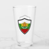 ブルガリア国旗のコートを着た武器 タンブラーグラス (裏面)