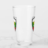 ブルガリア国旗のコートを着た武器 タンブラーグラス (左)