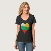 ブルガリア国旗のハート Tシャツ (正面フル)
