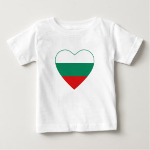 ブルガリア国旗のハートTシャツ ベビーTシャツ