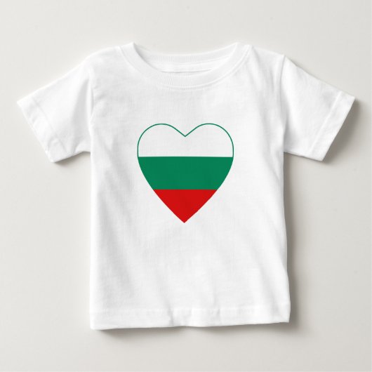 ブルガリア国旗のハートTシャツ ベビーTシャツ (正面)
