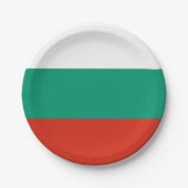 ブルガリア国旗のプレート、パーティー、スポーツ、ブルガリア ペーパープレート (正面)
