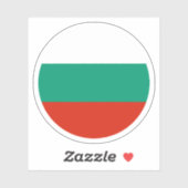 ブルガリア国旗の丸いシール シール (シート)