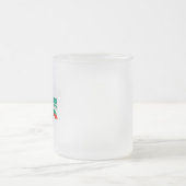 ブルガリア国旗の地図 フロストグラスマグカップ (中央)