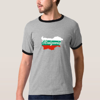 ブルガリア国旗の地図 Tシャツ