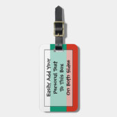 ブルガリア国旗の簡単ID個人 ラゲッジタグ (正面縦)