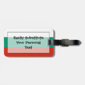 ブルガリア国旗の簡単ID個人 ラゲッジタグ (裏面横)