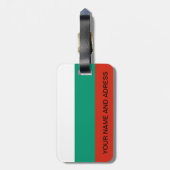 ブルガリア国旗の荷物タグ ラゲッジタグ (裏面縦)