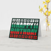 ブルガリア国旗の誕生日カード カード (黄色い花)