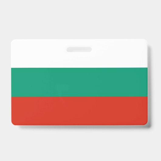 ブルガリア国旗を持つバッジ バッジ (正面)