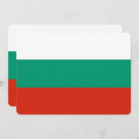 ブルガリア国旗を持つ愛国的招待状 招待状 (正面/裏面)