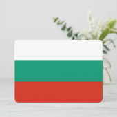 ブルガリア国旗を持つ愛国的招待状 招待状 (スタンド正面)