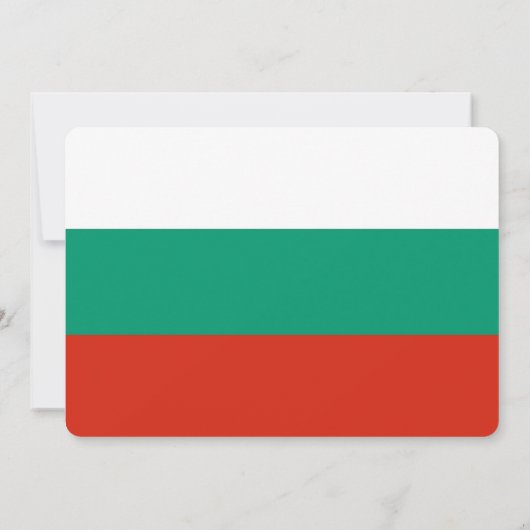 ブルガリア国旗を持つ愛国的招待状 招待状 (裏面)