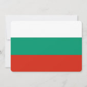ブルガリア国旗を持つ愛国的招待状 招待状 (正面)