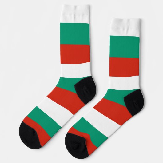 ブルガリア国旗を持つ男性の乗務用ソックス ソックス (左)